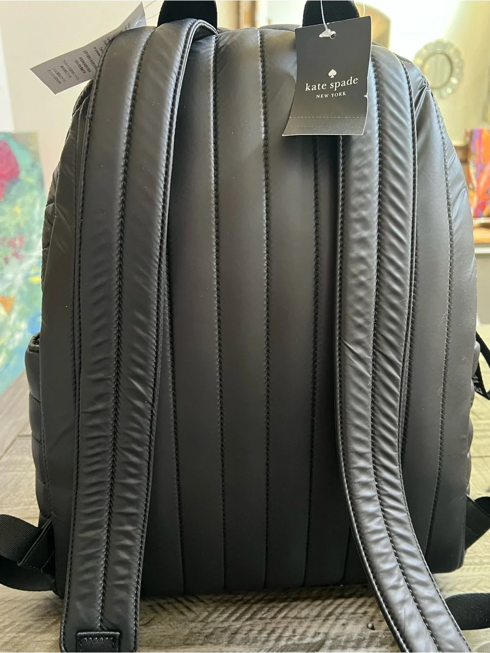 kate spade Black Quilted Camden Backpack